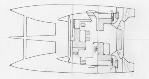 CM46 Catamaran layout