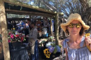 Flower stall at Sedgefield Farmer's Market