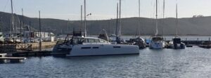 CM46 Rush in the harbour t Knysna after launch