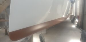 CM46 catamaran Rush Coppercoat antifouling