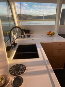 Cruising catamaran Rush galley