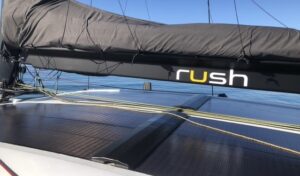 MiPV solar panels on CM46 cruising catamaran Rush