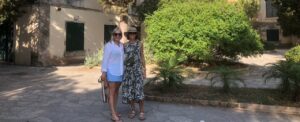 Amanda and Claire in Corfu Old Town