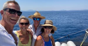 Friends on CM46 high performance cruising catamaran