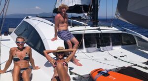 Sailing CM46 catamaran Rush to Paxos